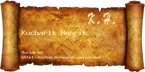 Kucharik Henrik névjegykártya
